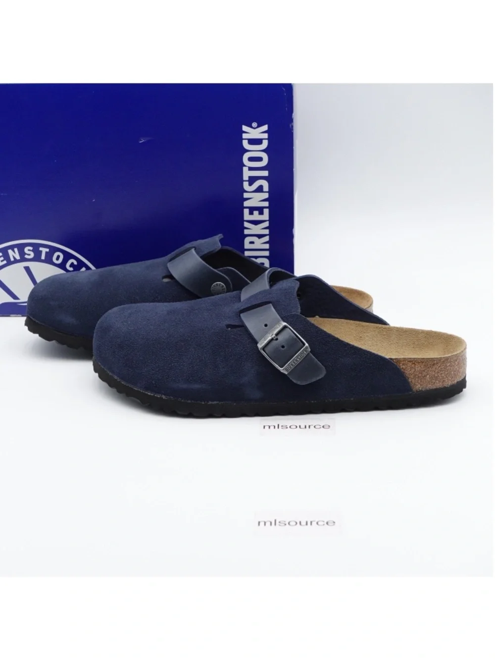 NEW Men's Birkenstock Boston BS Suede Clogs 1030658 New Navy